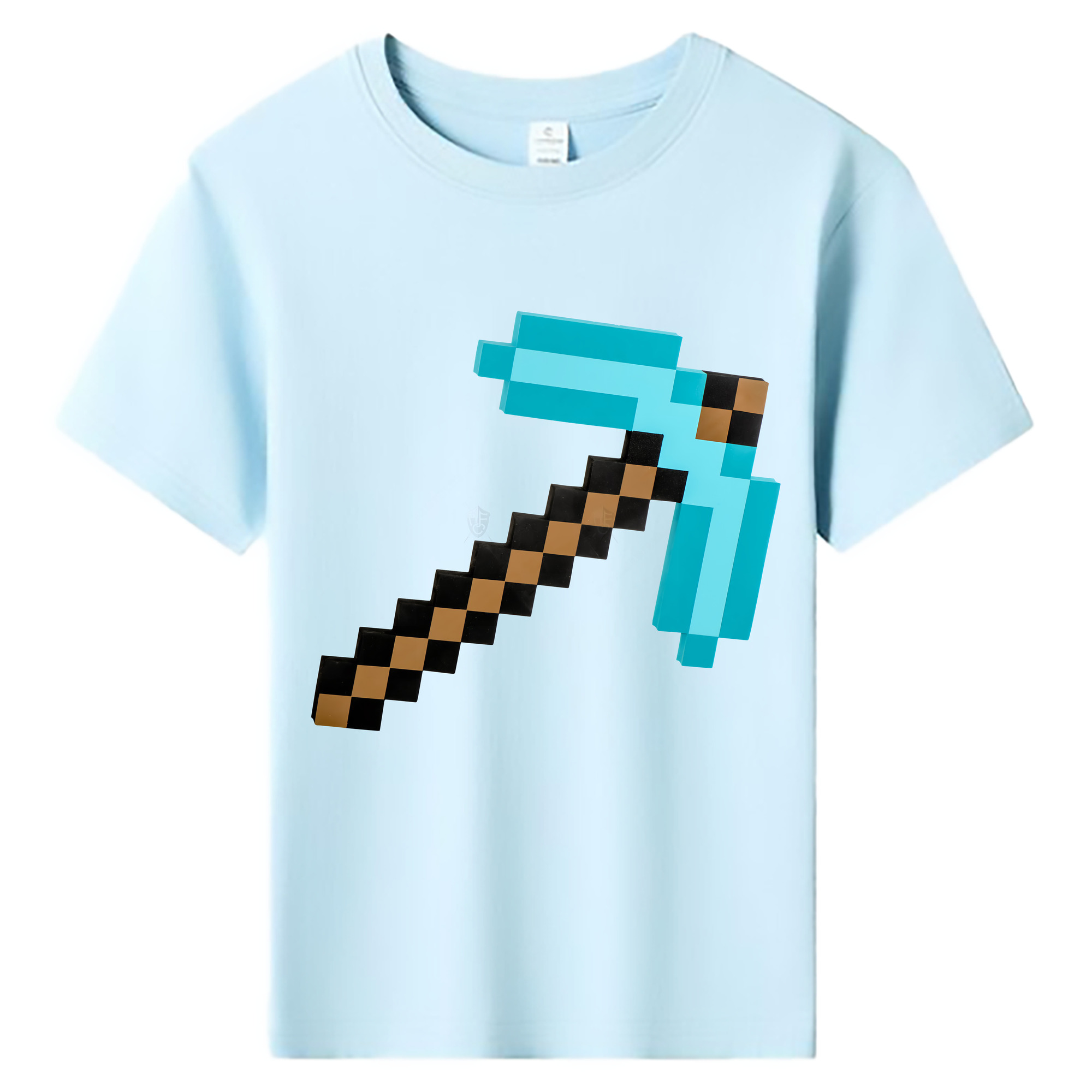 （画像用） マインクラフト ブロックの世界 Minecraft MC Block world 綿100％キッズTシャツ（フロントプリント）